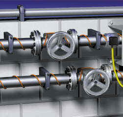 Elektrisch beheizte Rohrleitungen vor den Isolierarbeiten